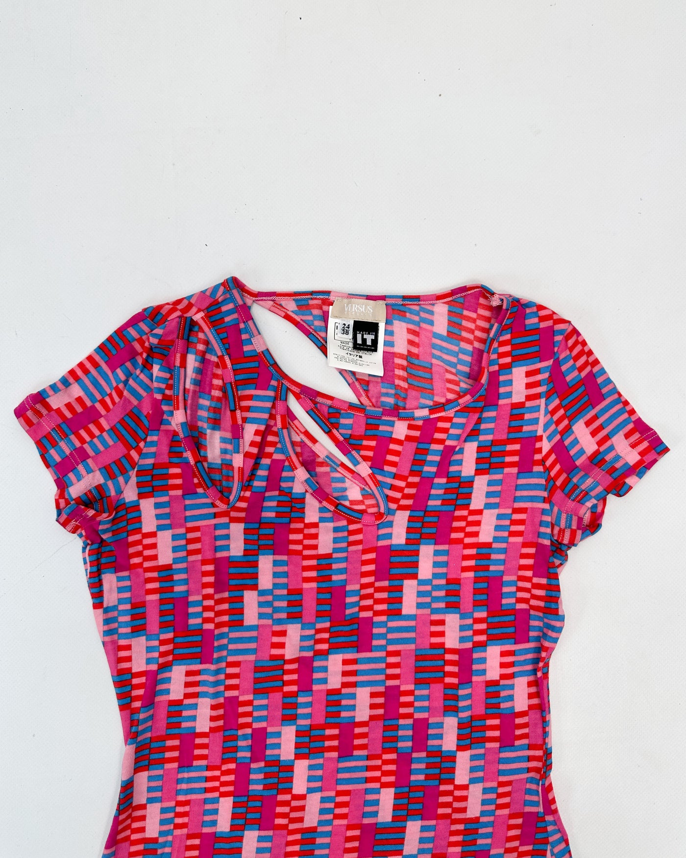 Versace Deconstructed Multicolor Top 2000's