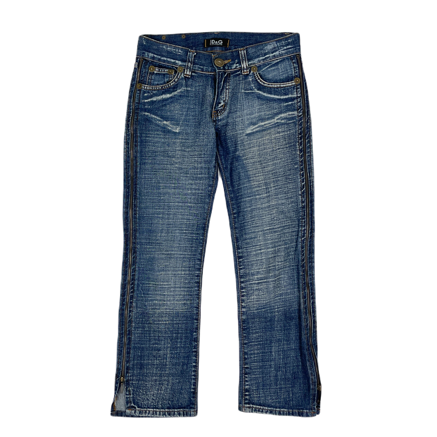 Dolce & Gabbana Zippers Denim Pants 2000's