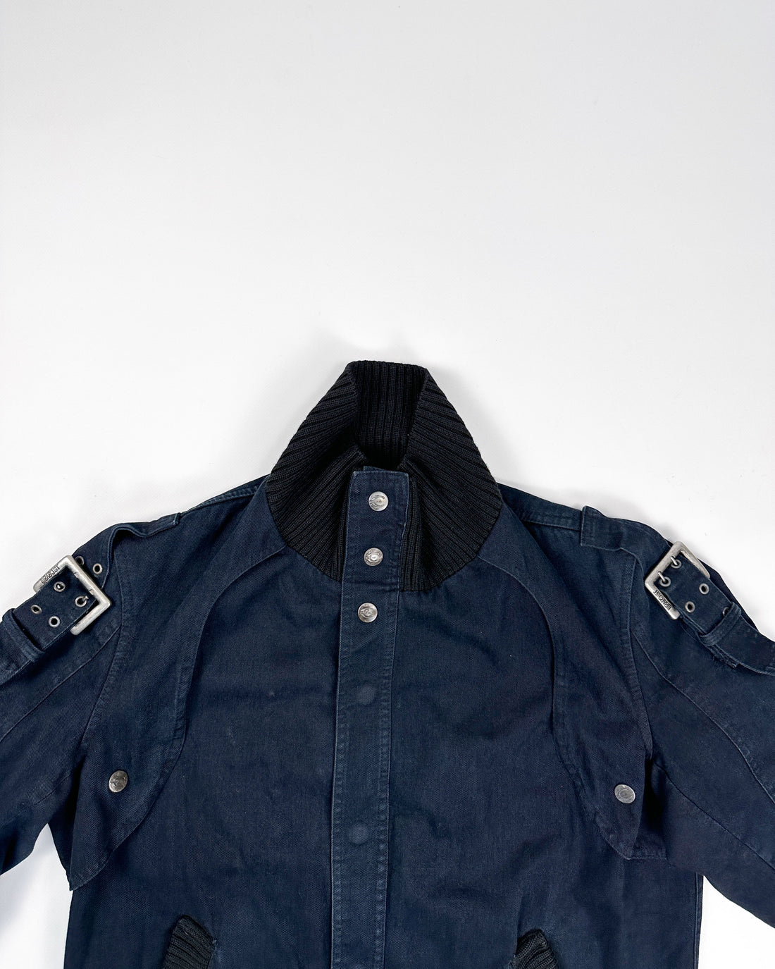 Just Cavalli Navy Blue Belted Jacket 1990's