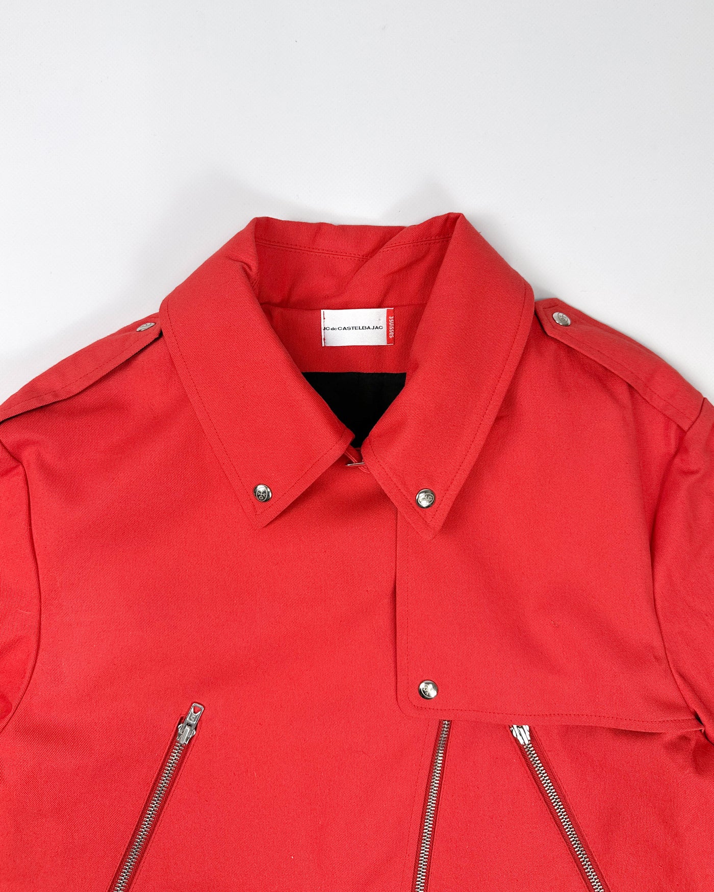 JC Castelbajac Red Long Coat Jacket 2000's