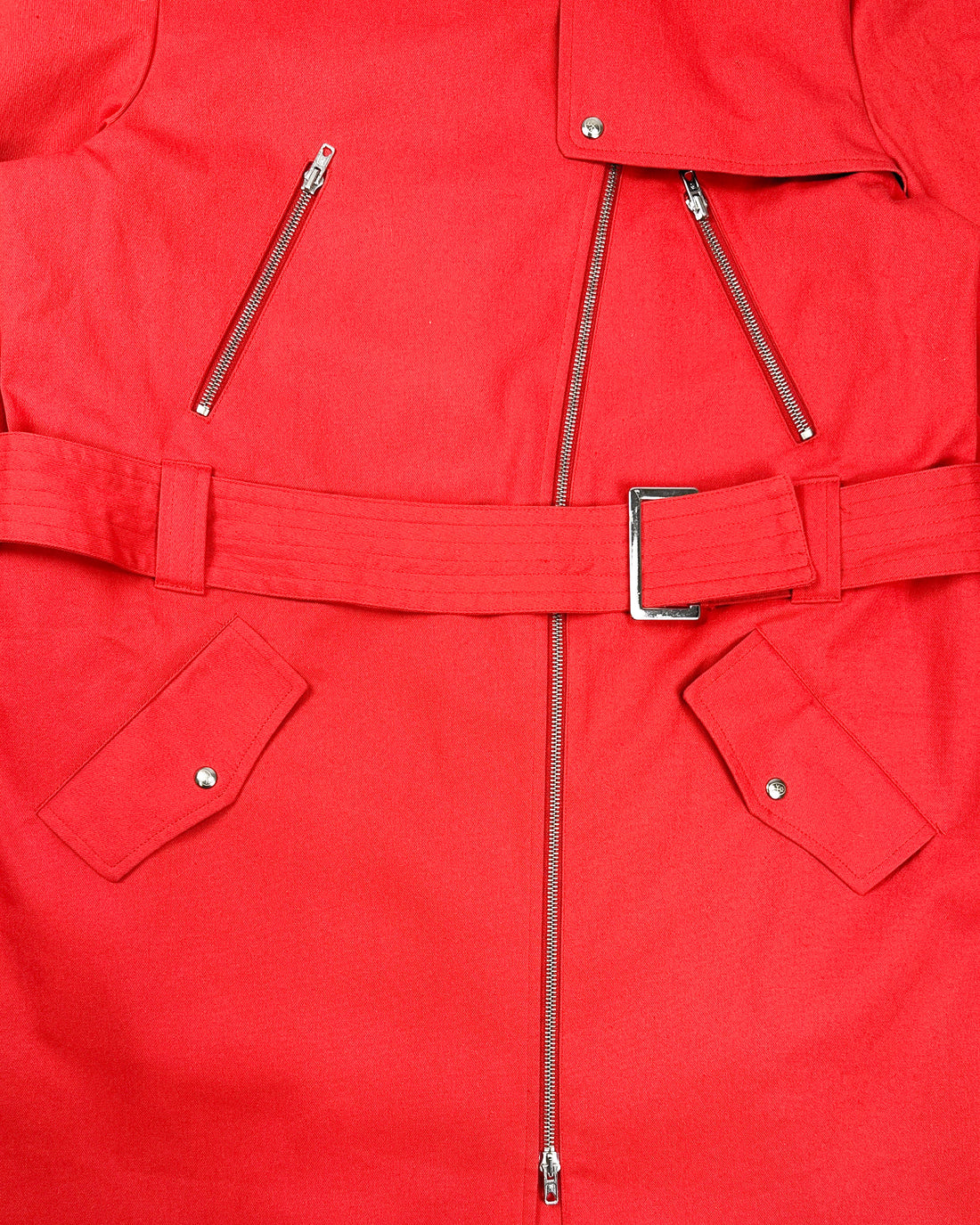 JC Castelbajac Red Long Coat Jacket 2000's