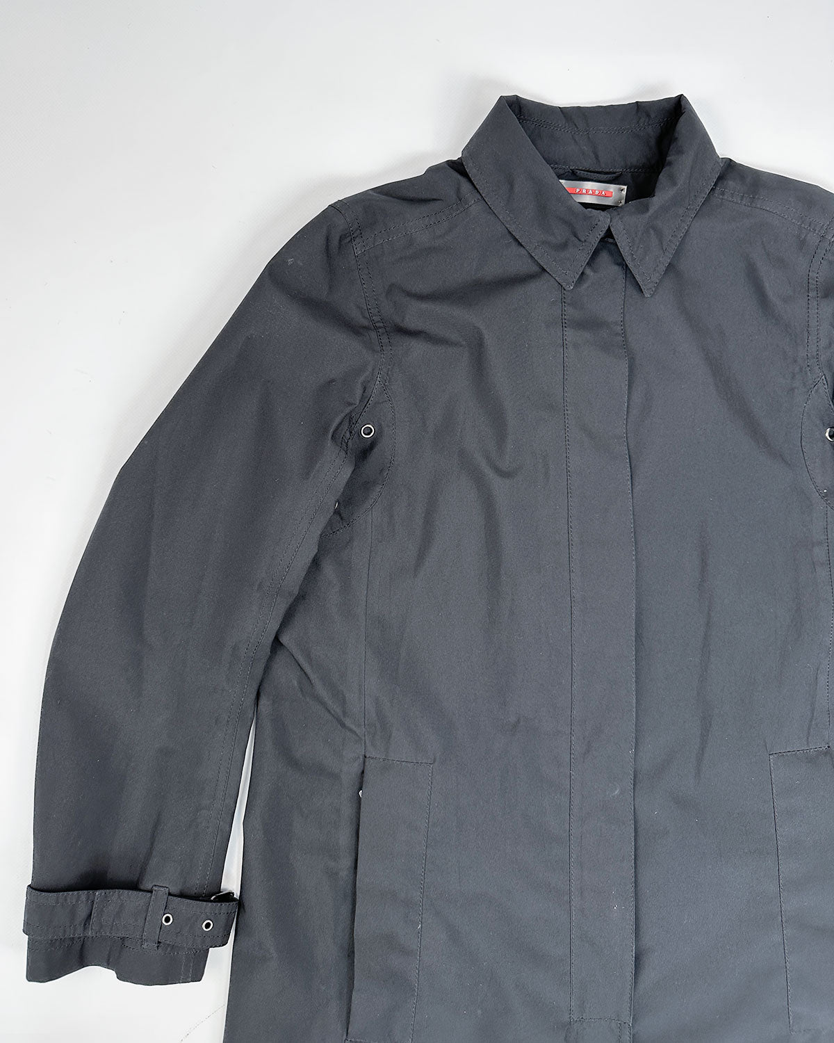 Prada x Gore Tex Black Trench Coat 2000's