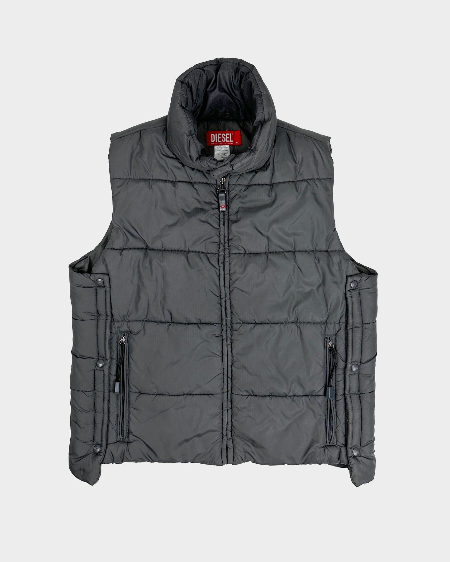 Diesel Grey Puffer Vest 2000's