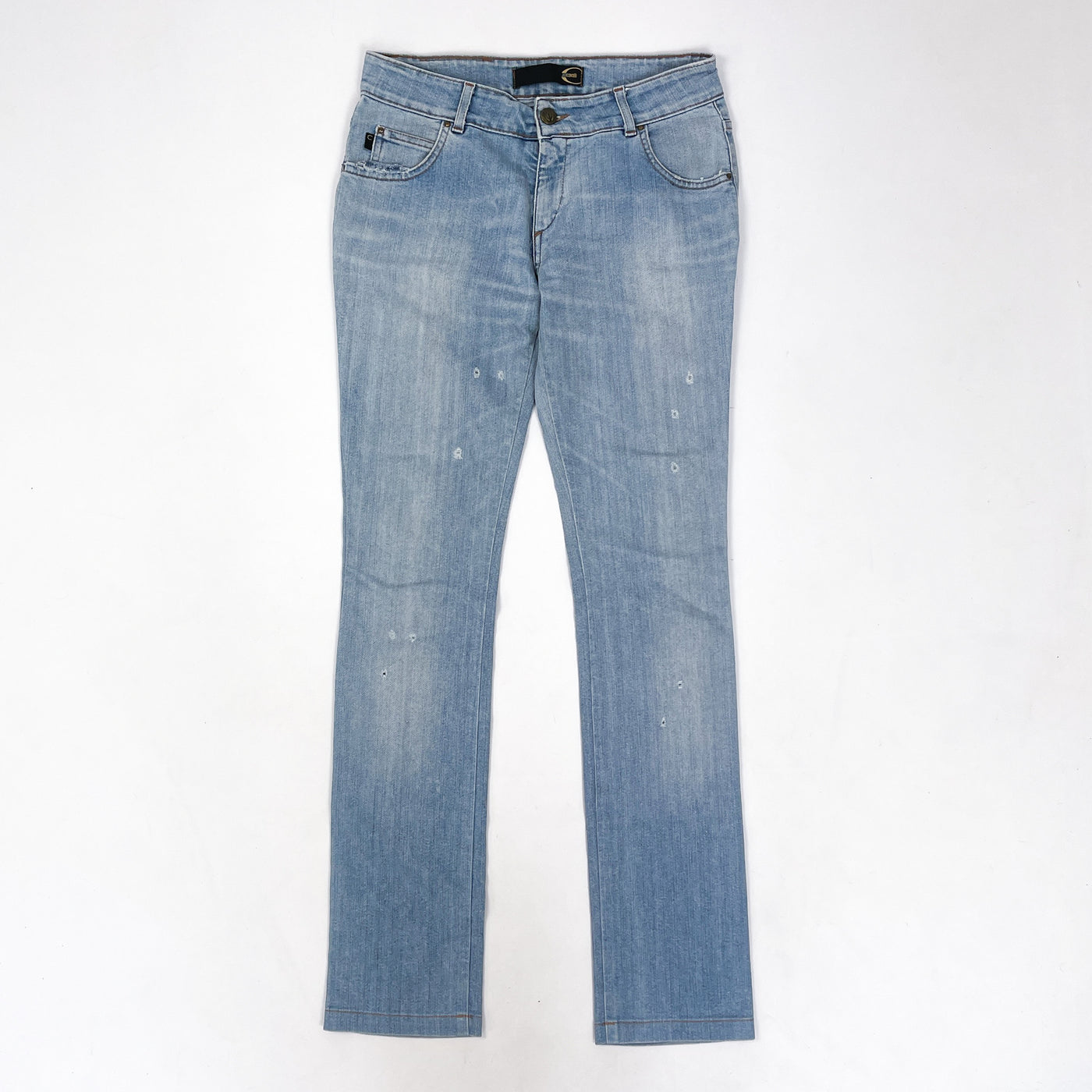 Roberto Cavalli Snake Denim Pants 2000's