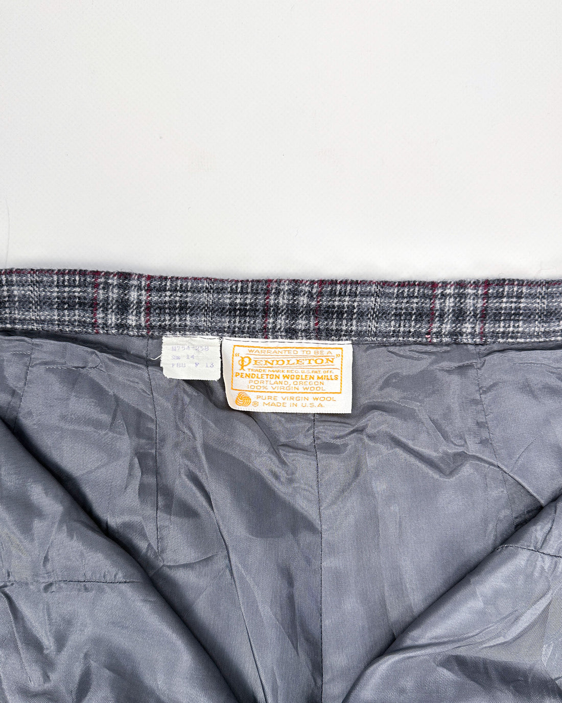 Pendleton Checkered Wool Pants (Made in USA) 1990's