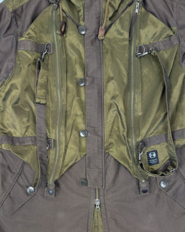 Final Home By Kosuke Tsumura Green & Brown Parachute Tactical Jacket 2000's