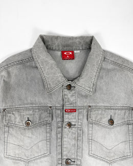 Oakley Red Core Wolf Grey Denim Jacket SAMPLE 2000's