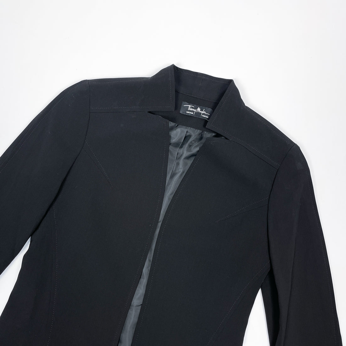 Thierry Mugler Uniforme Black Cut Jacket 1990's
