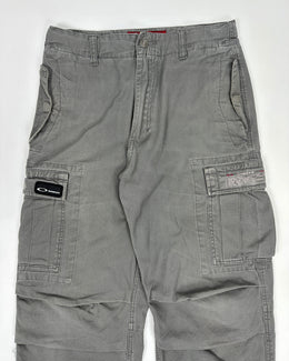 Oakley Red Core Grey Cargo Pants 2000's