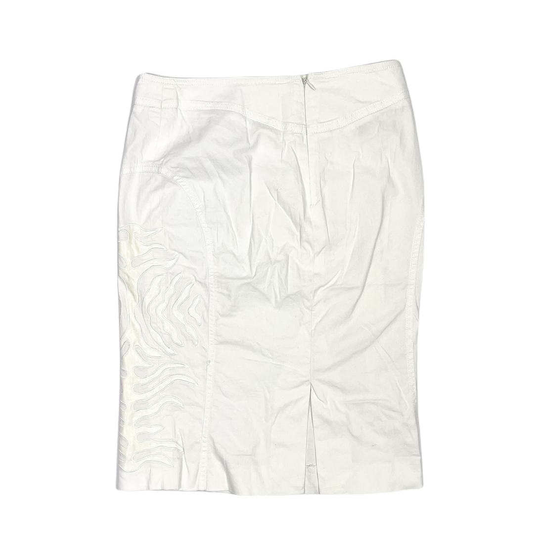 Only By Thierry Mugler White Flames Skirt 1990's