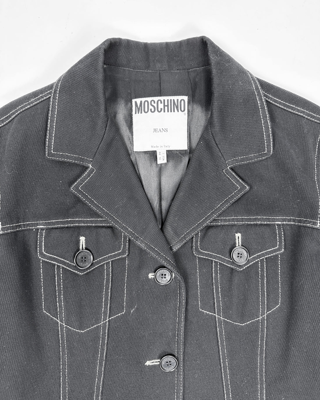 Moschino Dark Denim Straight Jacket 1990's