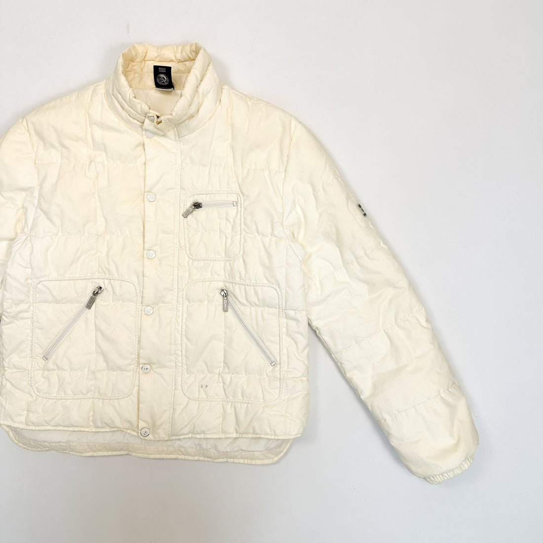 Diesel Cream White Puffer Jacket 1990's