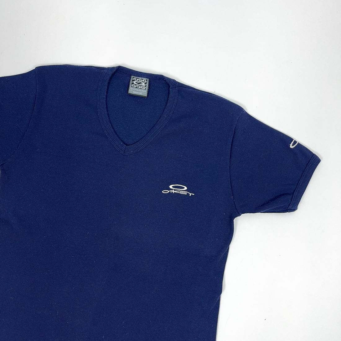 Oakley Software Blue Short Sleeve Shirt 1990's