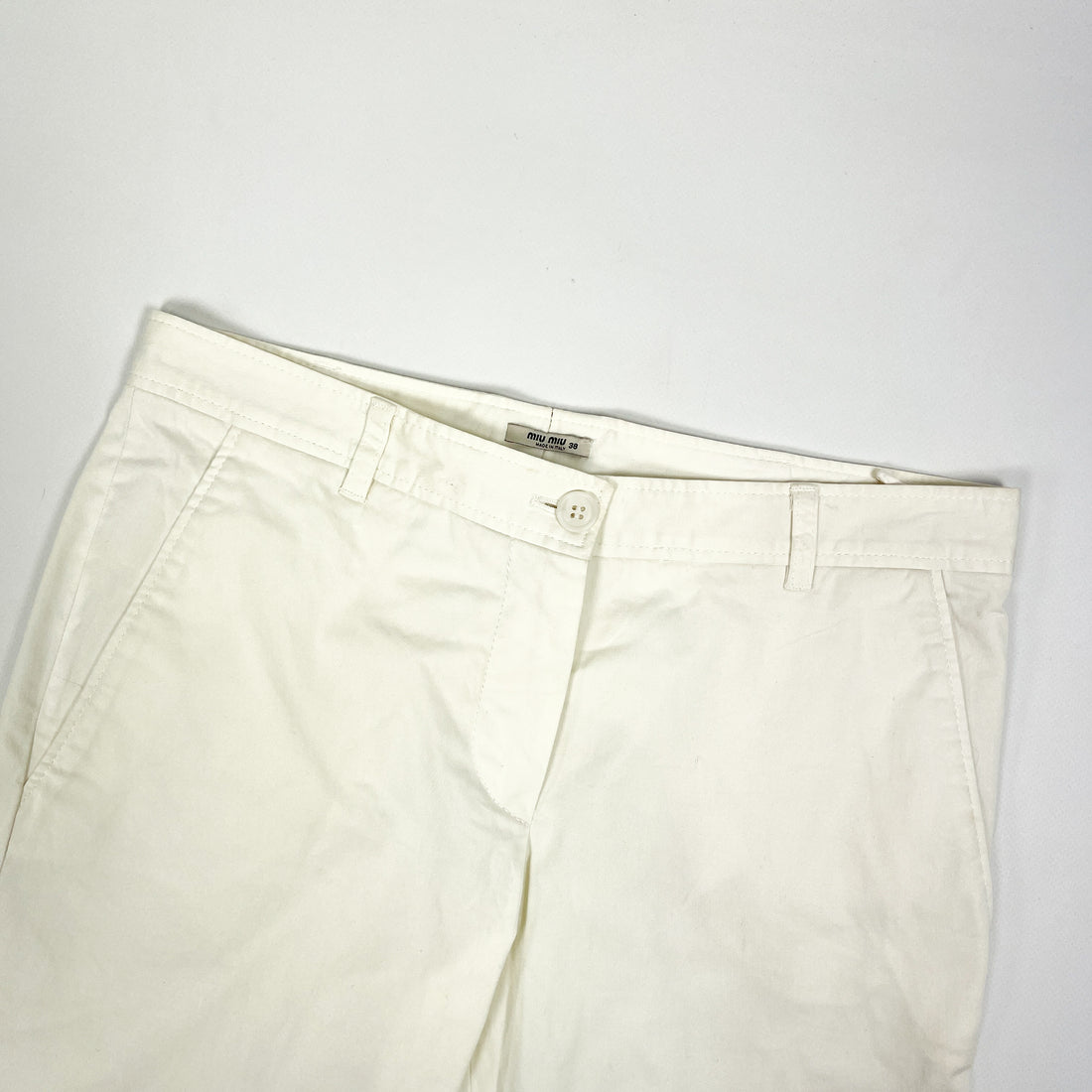 Miu Miu White Tailored Pants 2000's